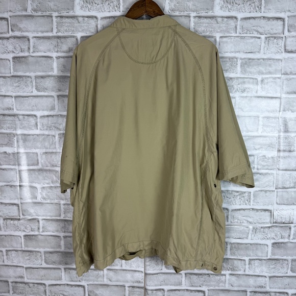 Tommy Bahama Golf Polyester Blend Beige Half Zip Windbreaker Jacket Men 2XL FLAW - Picture 5 of 7